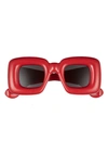 Loewe Inflated Square Injection Plastic Sunglasses In Shiny Red