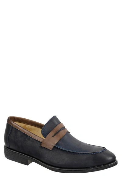 Sandro Moscoloni Taylor Moc Toe Penny Loafer In Navy