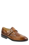 Sandro Moscoloni Monk Strap Wingtip Loafer In Tan