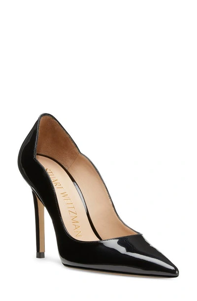 Stuart Weitzman Stuart 100 Scallop Pump In Black