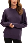 Threads 4 Thought Cathy Boyfriend Feather Fleece Sweatshirt In Heather Currant