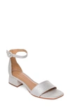 Bernardo Jalena Ankle Strap Sandal In Silver Metallic