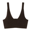 Nanushka Zosia Bouclé-knit Merino Wool-blend Bra Top In Brown