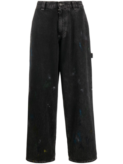 Maison Margiela Straight Leg Jeans In Black