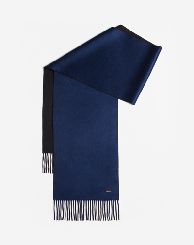 Dunhill Cashmere Double Face Scarf In Black