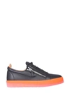 Giuseppe Zanotti Frankie Low-top Leather Sneakers In Black