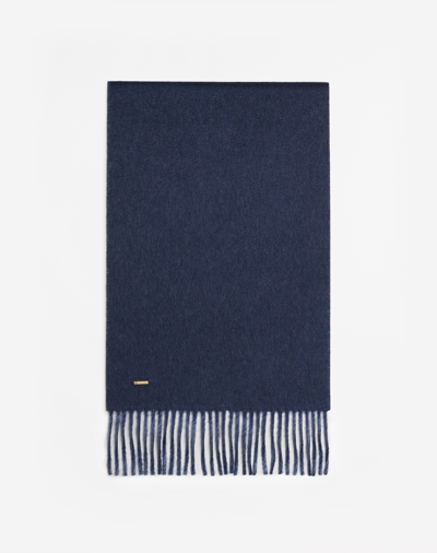 Dunhill Cashmere Double Face Scarf In Blue