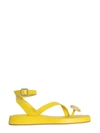 Gia Borghini Shoes Rosie 18 Gia/rhw Leather Sandal In Yellow