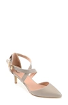 Journee Collection Riva Crossover Pump In Grey