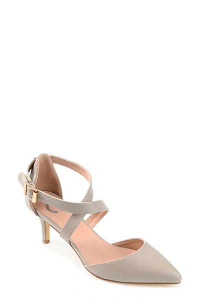 Journee Collection Riva Crossover Pump In Grey
