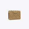 Tory Burch Fleming Soft Bi-fold Wallet In Pebblestone