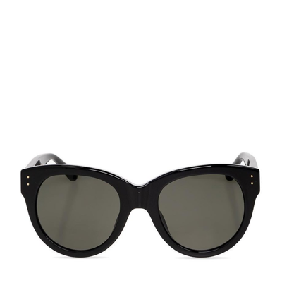 Linda Farrow Madi Oversized Frame Sunglasses In Black