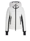 Moncler Lamoura Hooded Faux Fur-trimmed Quilted Down Ski Jacket In White/black