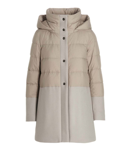 Herno 'a-shape' Down Jacket In Beige