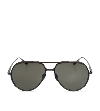 Linda Farrow Matisse Aviator Framed Sunglasses In Black