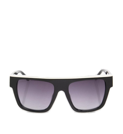 Linda Farrow X Magda Butrym Oversized Frame Sunglasses In Black
