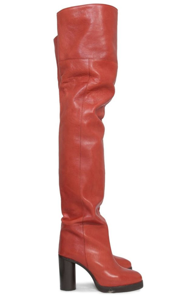 Isabel Marant Block Heel Knee In Red