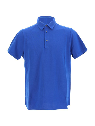 Loro Piana Men's Pique Polo Shirt In Hyper Blue