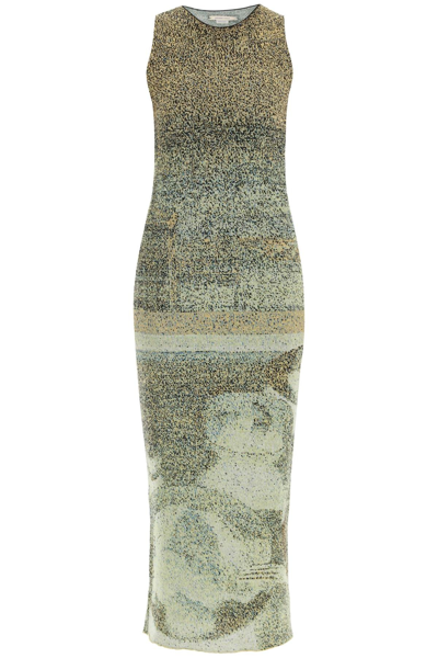 Paloma Wool Almuerzo Print Knitted Dress In Yellow,green