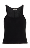 Éterne Ribbed Cotton Tank Top In Black