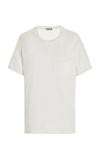 Éterne Boyfriend Pocket T-shirt In Ivory In Multi