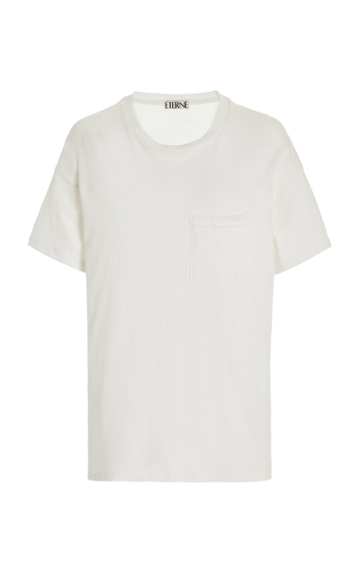 Éterne Boyfriend Pocket T-shirt In Ivory In Multi