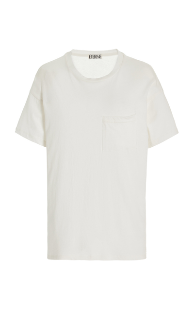 Éterne Boyfriend Pocket T-shirt In Ivory