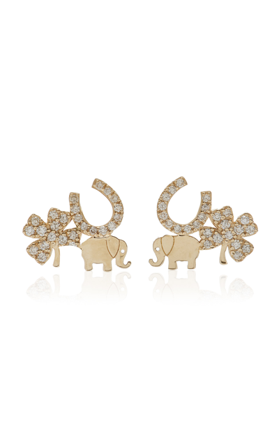 Sydney Evan 14k Gold Diamond Earrings