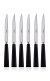 SABRE NATURE BLACK WOOD SIX-PIECE STEAK KNIFE SET
