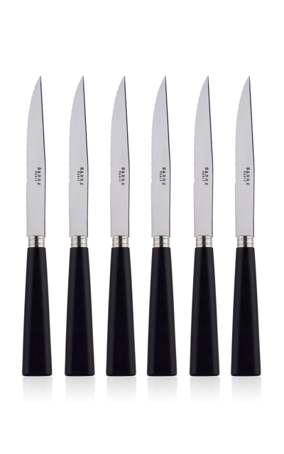 Sabre Nature Black Wood Six-piece Steak Knife Set