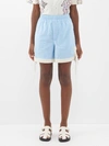 BODE LACE-UP HIGH-RISE COTTON SHORTS