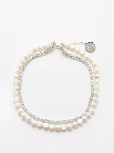By Alona Alexis Crystal And Freshwater Pearl Choker