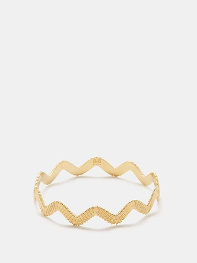 By Alona Wavy 18kt Gold-plated Bracelet In Yellow Gold