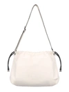 N°21 Drawstring Shoulder Bag In White