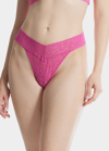 Hanky Panky Stretch Lace Traditional-rise Thong In Deep Sea Coral