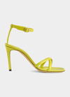 VICTORIA BECKHAM SIGNATURE CRISSCROSS ANKLE-STRAP SANDALS