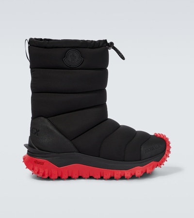 Moncler Trailgrip Après Rubber-trimmed Quilted Nylon Snow Boots In Black