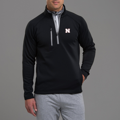 Zero Restriction Nebraska | Z500 1/4 Zip Pullover | Collegiate In Black/metallic Silver