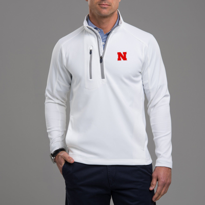Zero Restriction Nebraska | Z500 1/4 Zip Pullover | Collegiate In White/metallic Silver