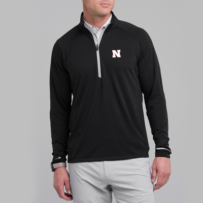Zero Restriction Nebraska | Z425 1/4 Zip Pullover | Collegiate In Black