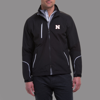 Zero Restriction Nebraska | Power Torque Full Zip | Collegiate In Black/metallic Silver