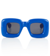Loewe Injected 41mm Square Sunglasses In Shiny Blue