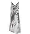 PETAR PETROV ALENA METALLIC VELVET SLIP DRESS