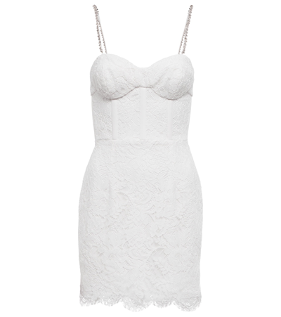 Rebecca Vallance Hariet Bustier Lace Minidress In Ivory