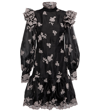 ERDEM NELLA FLORAL EMBROIDERED SILK MINIDRESS