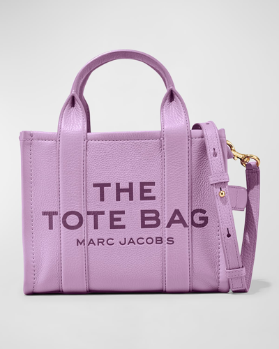 Marc Jacobs The Leather Mini Tote Bag In Regal Orchid