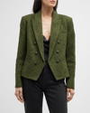L AGENCE BROOKE DOUBLE-BREASTED CROP BLAZER