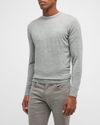 Peter Millar Excursionist Merino Wool-blend Sweater In Gray