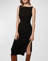 ANOTHER TOMORROW DOPPIO FITTED MIDI DRESS
