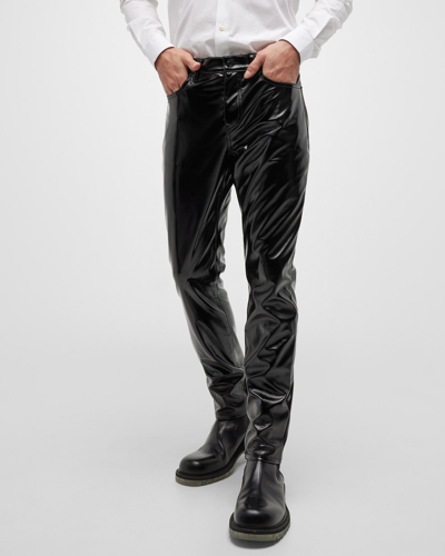 Saint Laurent Skinny 5 Pocket Cropped Pant In Black